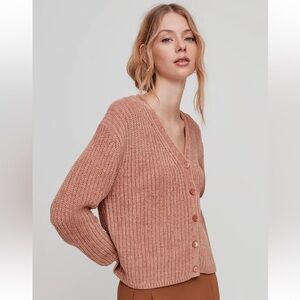 Wilfred Aritzia Elka Chunky Knit Cardigan Size S in WHITE